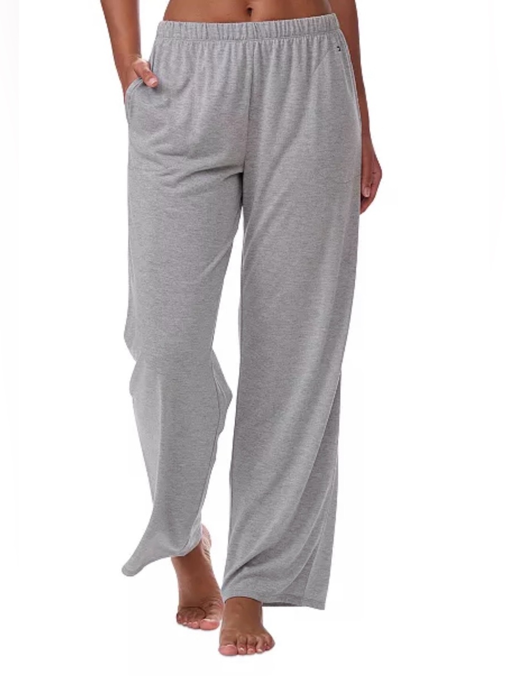 NWT Tommy Hilfiger Women's Elastic-Waist Pajama Pants Size S Gray